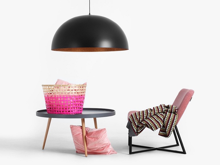 Lampa wisząca LORD 90 – miedziano-czarny