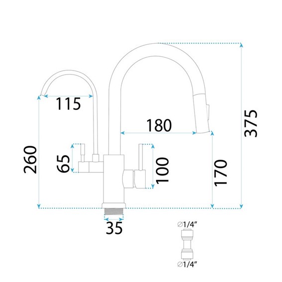 Bateria Kuchenna ECO FRESH Miedź Szczotkowana