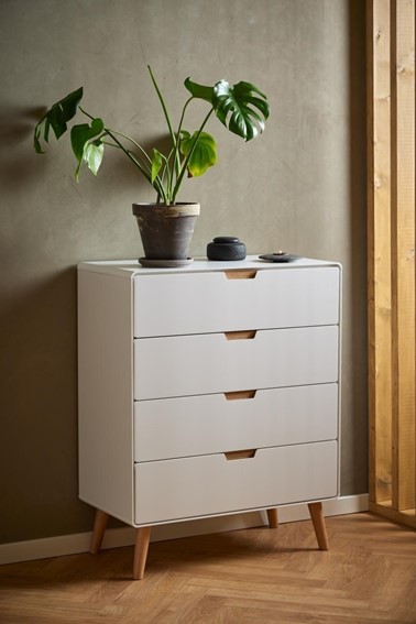 Komoda LOWELL z 5 Szufladami Biały