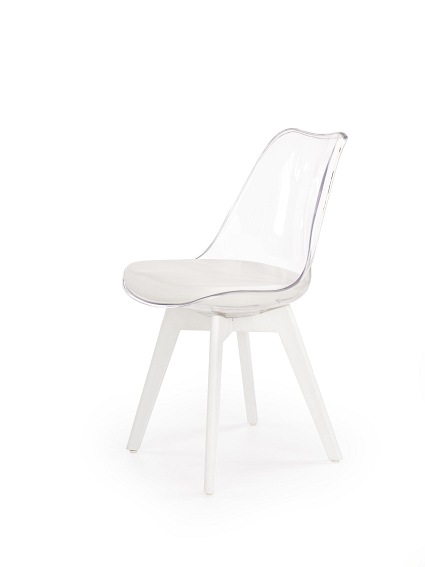 Krzesło K245 Bezbarwny/Biały