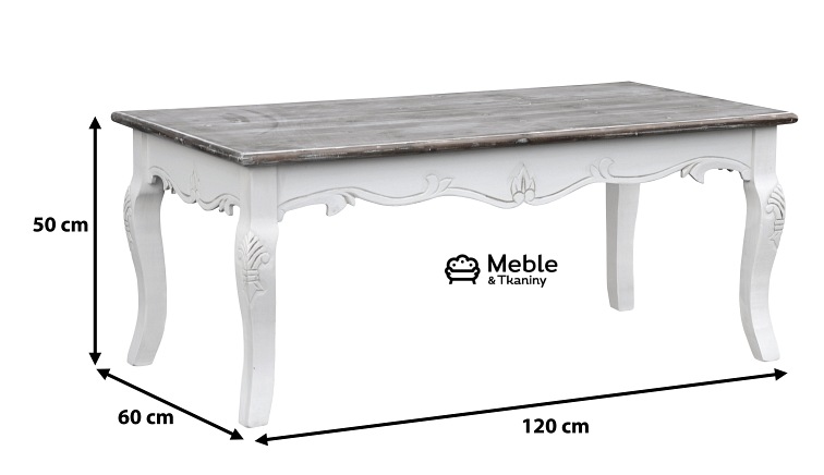 Ława Rimini White 027 60x120x50 Biały