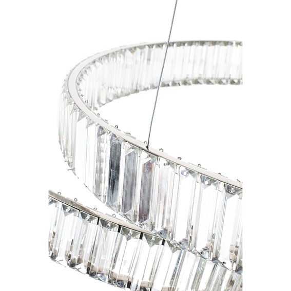 Lampa Wisząca WAVE 160A Srebrny/Transparentny