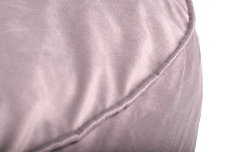 Duża Okrągła Welurowa Pufa 71x32 Pudrowy Róż