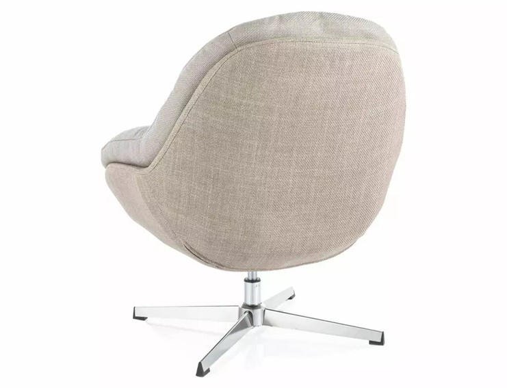 Fotel PEGGIE Chrom/Szary/Beżowy