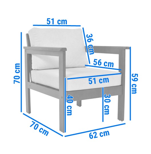 Zestaw Ogrodowy BELLA 4 Osobowy Brązowy/Grafitowy