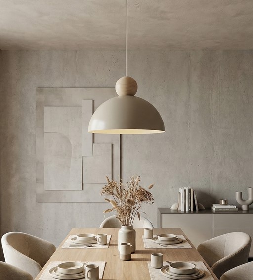 Lampa Wisząca KAKI 1M Beżowy