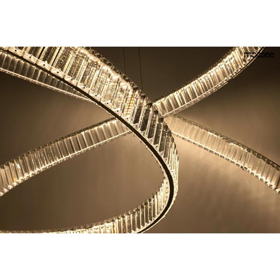 Lampa Wisząca WAVE 130 Srebrny/Transparentny