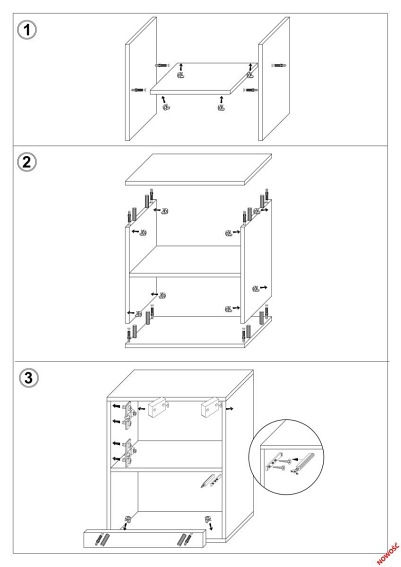 SNAP meblościanka dąb lefkas/ czarny mat
