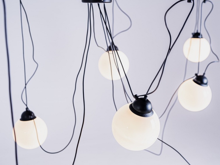 Lampa Wisząca Glass M 7 20 Czarny