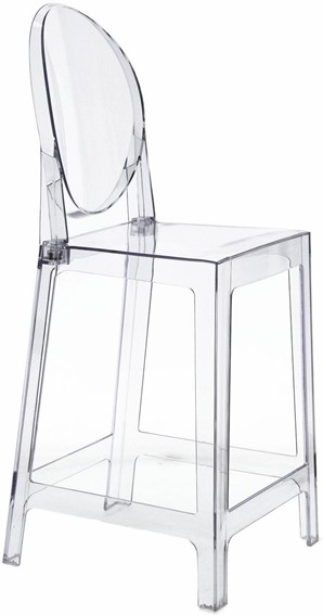 Stołek Barowy VIKI 65cm Transparentny