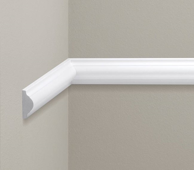 Listwa Naścienna Gładka LNG-09 Flex 235 cm Biały