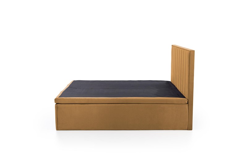 Łóżko Kontynentalne Tapicerowane ASENTO 160x200 Musztardowy