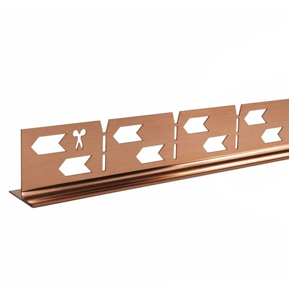 Listwa Spadkowa Brodzikowa Lewa 120cm Miedź Szczotkowany