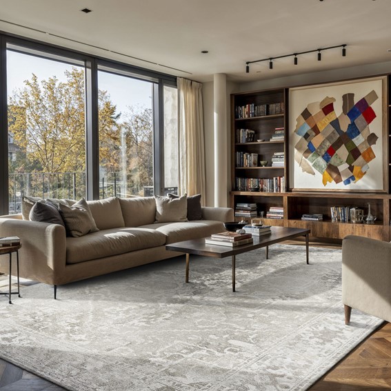 Dywan TABRIZ SUEDE 9647 240x340 cm Szary