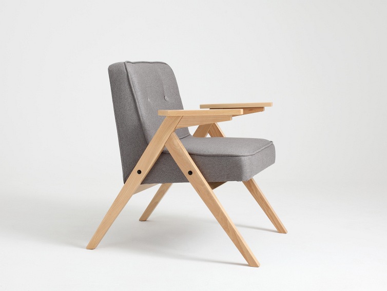 Fotel Vinc 66x69x74 Stalowy/Naturalny