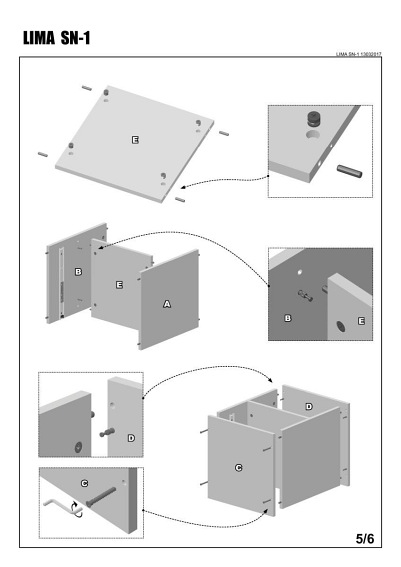 Szafka Nocna LIMA SN1 Dąb Sonoma/Biały