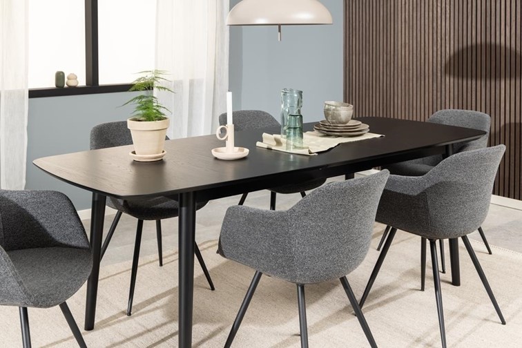 Stół MONTREUX 219x90 Prostokątny Czarny