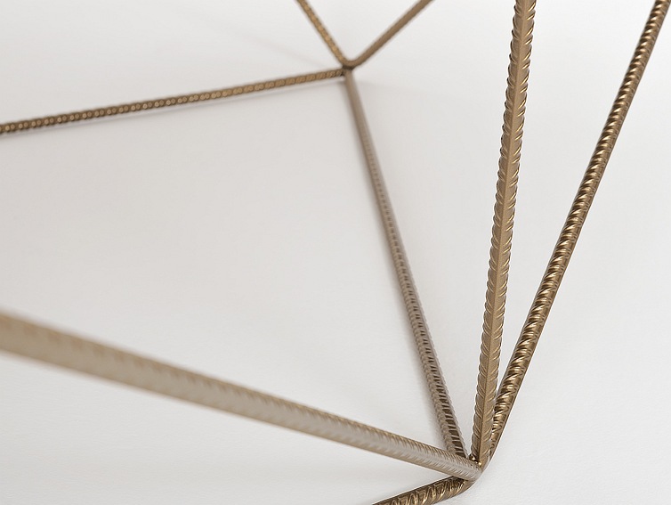 Stół Kawowy Daryl Metal 140x80 Złoty