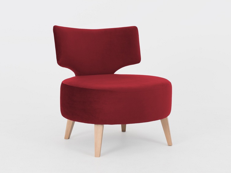 Fotel Flippin 75x60x75 Soczysta Żurawina/Naturalny