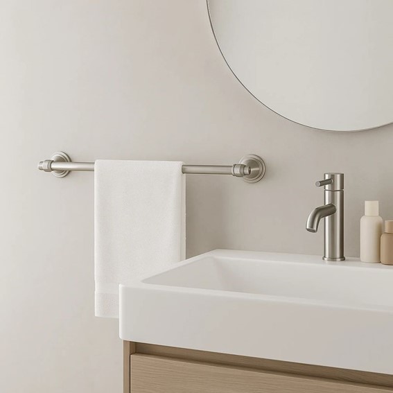 Wieszak Łazienkowy Jednoramienny 16101 ARISTO Nikiel Szczotkowany