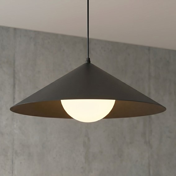 Lampa Wisząca MONO 1M Czarny/Opal