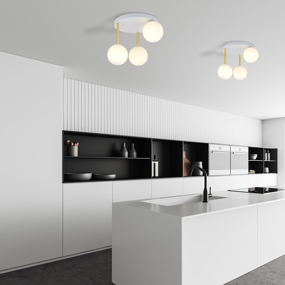 Lampa Sufitowa DOLCE 3 Biały/Opal