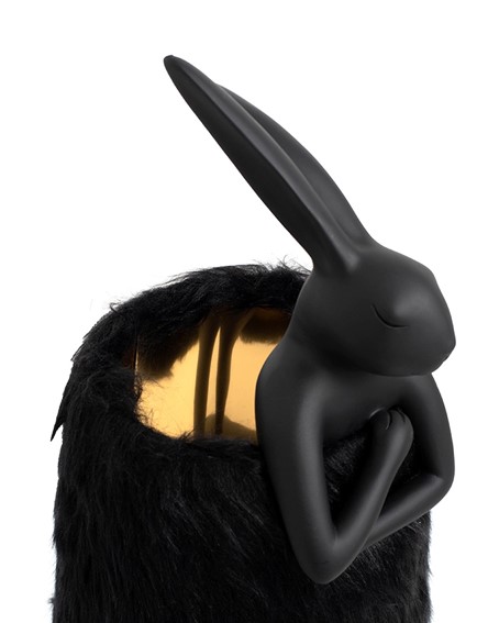 Lampa Stołowa RABBIT FUR 50 cm Czarna/Złota