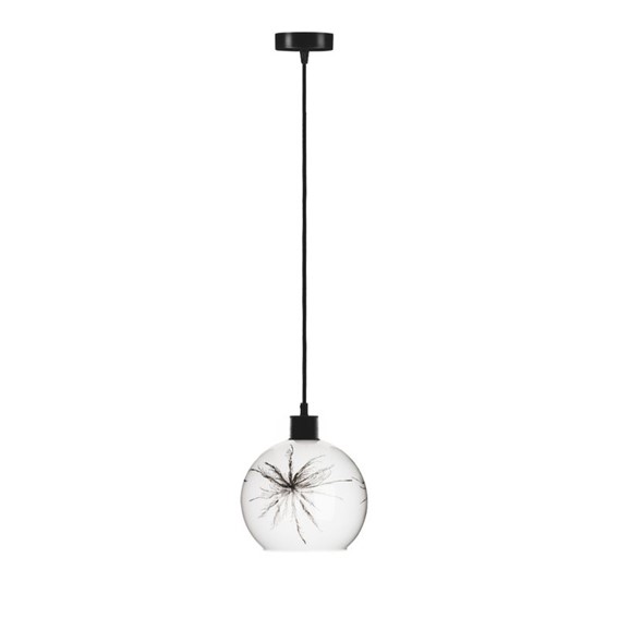 Lampa Wisząca SALIN 1D Czarny/Biały