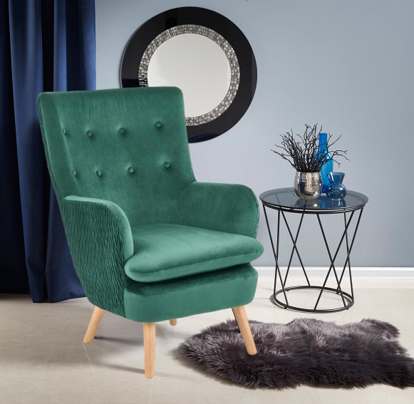 Fotel Wypoczynkowy RAVEL Ciemny Zielony