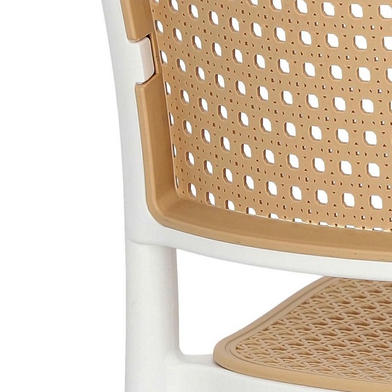 Krzesło ANTONIO Biały/Brązowy