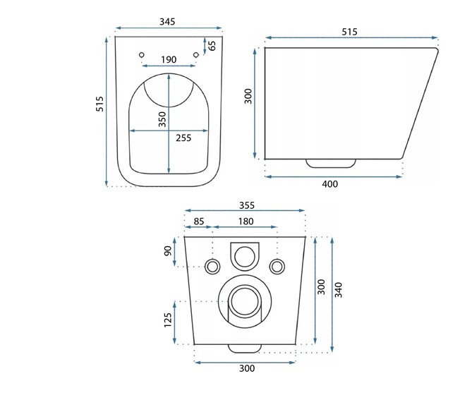 Misa WC JULIO RIMLESS Biały