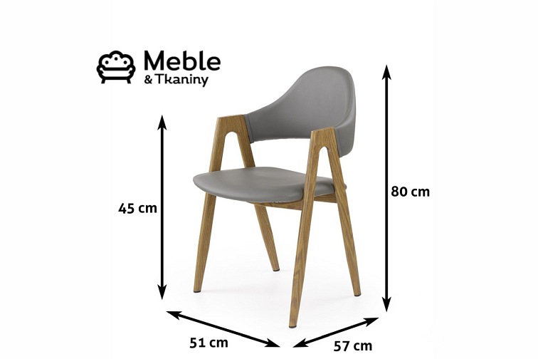 Krzesło K247 Popiel/Dąb Miodowy