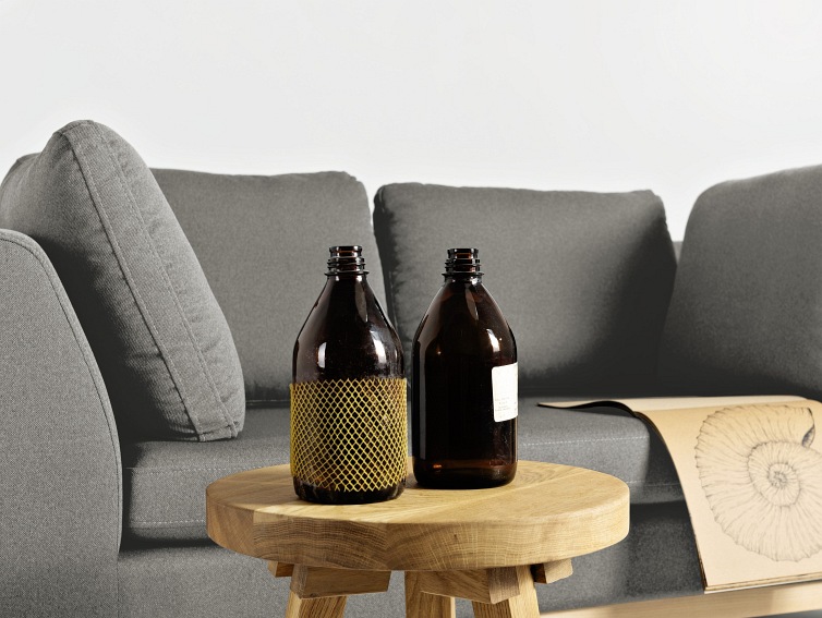 Sofa 2 os. Ambient Wood 171x98x67 Kwarc/Naturalny