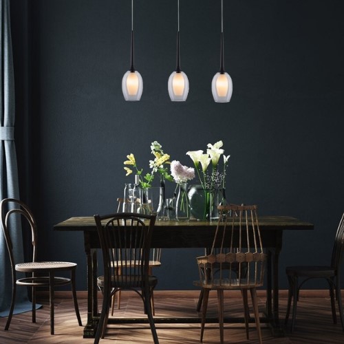 Lampa Wisząca ASTI 3L Clear Czarny