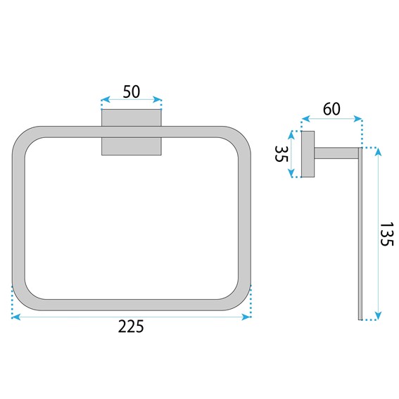 Wieszak Łazienkowy OSTE 210 Chrom