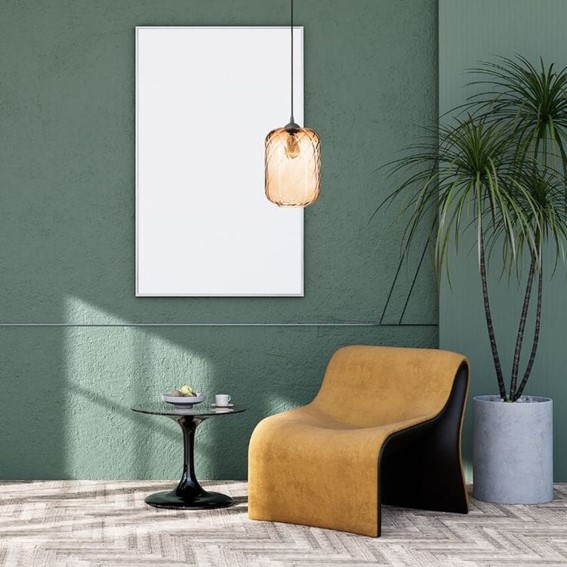 Lampa Wisząca ELIANNA 1S Czarny/Brązowy