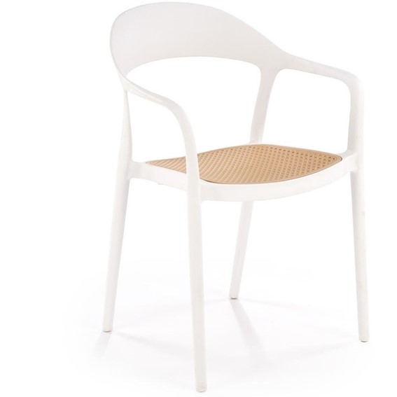 Krzesło K530 Biały/Naturalny