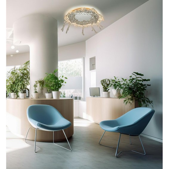 Lampa Ścienna SPLASH M Srebrny/Transparentny