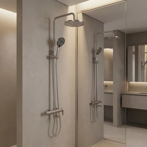 Zestaw Natryskowy ARCOS Nikiel Szczotkowany