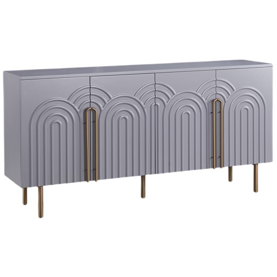 Komoda STILIG ST310 Jasnoszary/Złoty