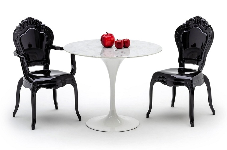 Krzesło KING Czarny/Poliwęglan