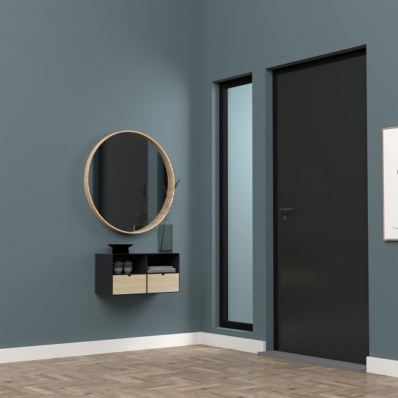 Szafka Nocna JOLIET Czarny/Naturalny