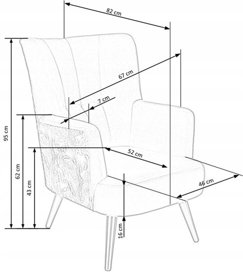 Fotel Wypoczynkowy PAGONI Czarny