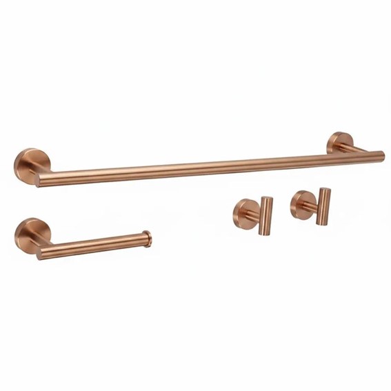 Komplet Wieszaków Łazienkowych ARI Miedź Szczotkowany
