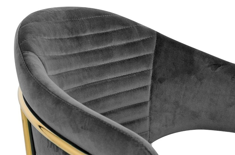 Krzesło NAOMI Szary/Złoty