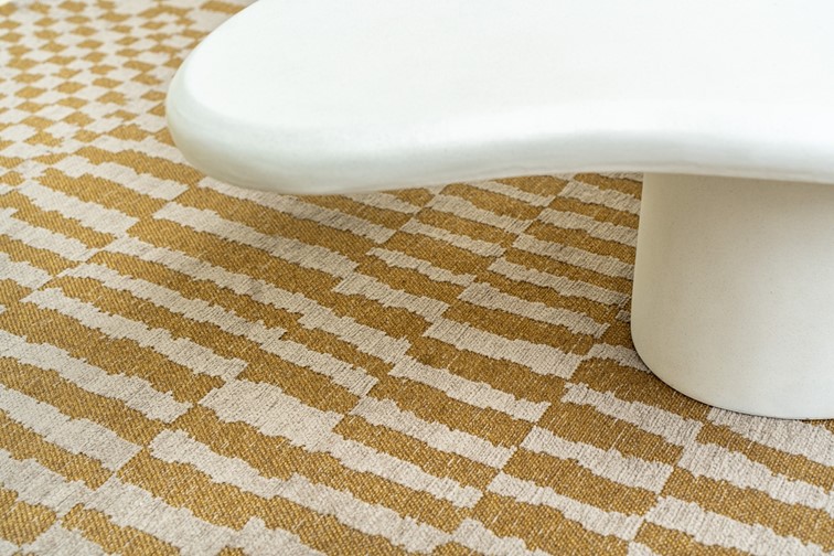 Dywan BERBER Erg Round 9648 240x240 cm Szary/Żółty