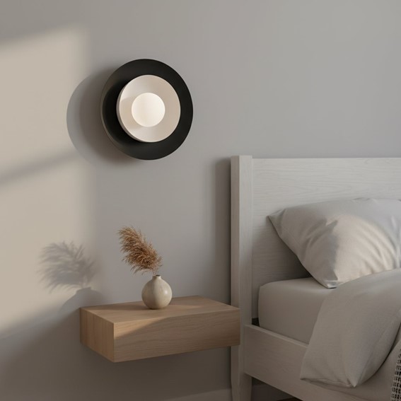 Kinkiet POPPI K1 Czarny/Biały