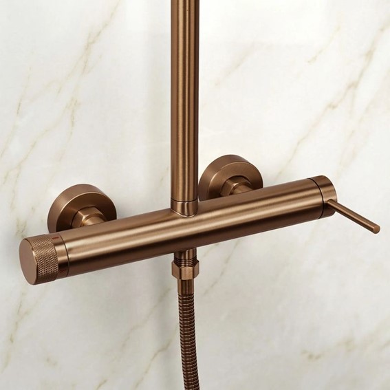 Zestaw Prysznicowy FOSS CLIF Miedź Szczotkowany