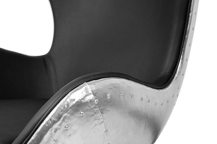 Fotel EGG AVIATOR PU Czarny