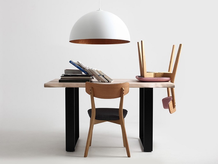 Lampa wisząca LORD 70 – miedziano-biały